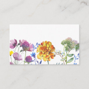 Carte de visite - impression d'aquarelle florale