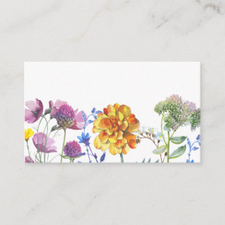 Carte de visite - impression d'aquarelle florale