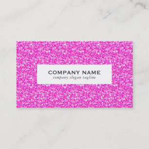 Carte De Visite Impression de Parties scintillant rose chaud