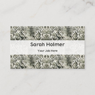 Carte De Visite Impression de serpent blanc