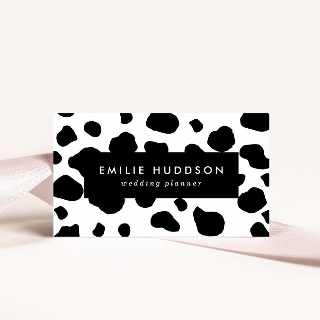 Carte De Visite Impression De Vache, Motif De Vache, Spots De Vach (Créateur téléchargé)