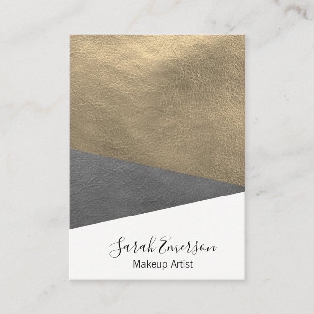 Carte De Visite Impression en cuir Faux (Devant)