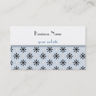 Carte De Visite Impression fantaisiste noire, blanche et bleue