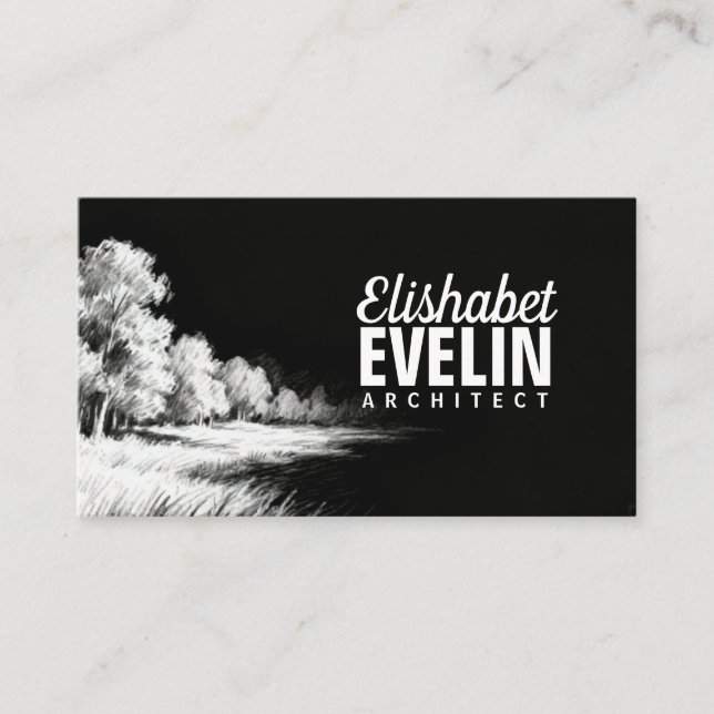 Carte De Visite Impressionist Lines - Landscape 543 (Devant)