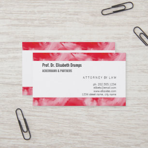Carte De Visite Impressionnantes aquarelles rouges