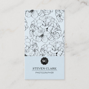 Carte De Visite Imprimé floral / monogramme
