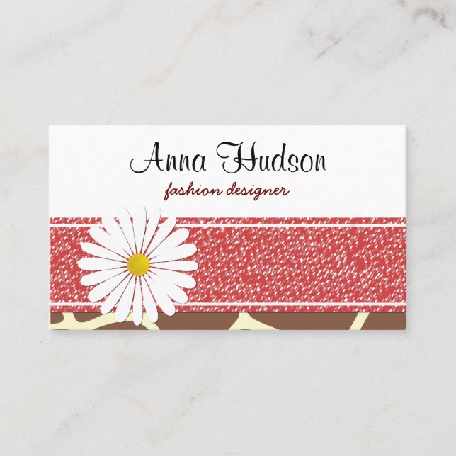 Carte De Visite Imprimée de girafe, Giraffe Brown, Poster de anima (Devant)