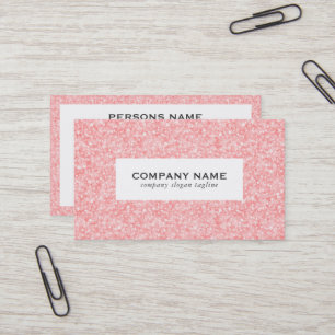 Carte De Visite Imprimer Parties scintillant rose pâle