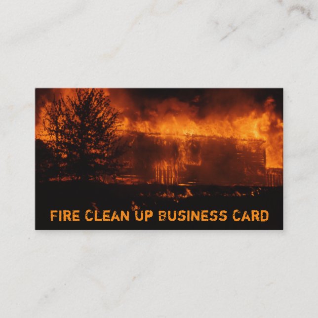 Carte De Visite Incendie, incendie de maison Blaze Domination de l (Devant)