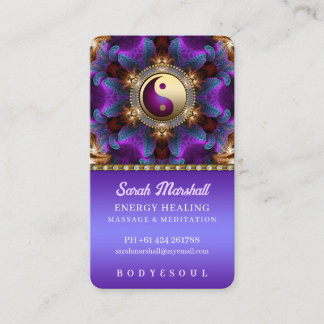 Carte De Visite Indigo Purple Angélique Guérison holistique