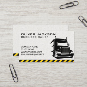 Carte De Visite Industrie du camionnage   Logistique du conducteur