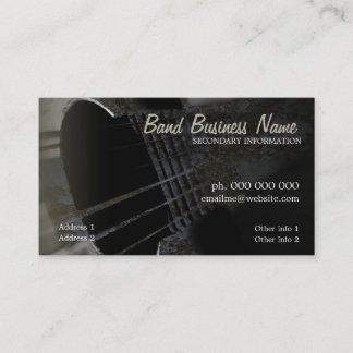 Carte de visite industriel Grunge Guitare V.3.0