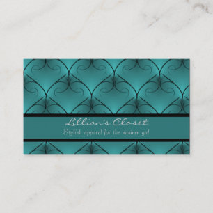 Carte de visite inégalé d'élégance, Teal
