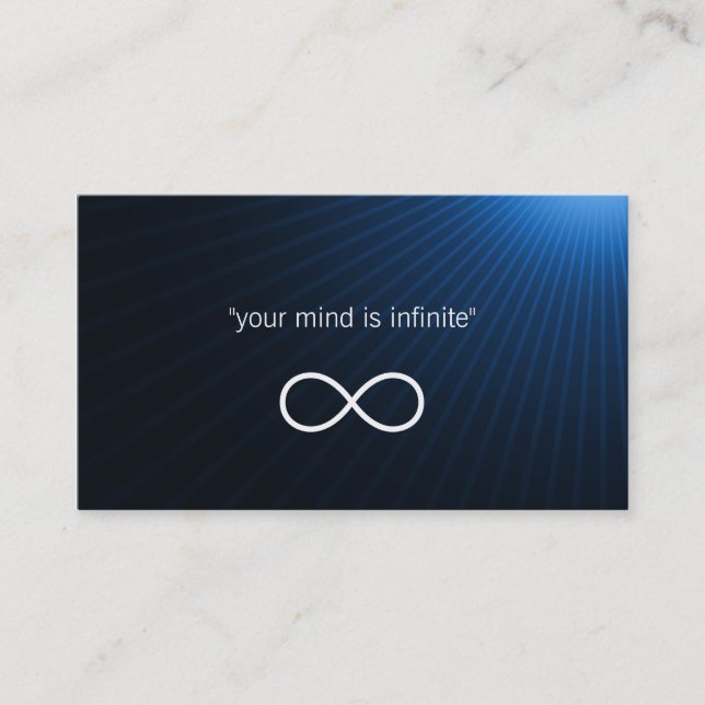 Carte De Visite Infini personnel de l'entraîneur | (Devant)