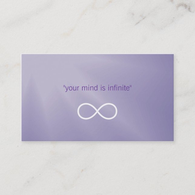 Carte De Visite Infini personnel de l'entraîneur | (Devant)