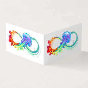 Carte De Visite Infinité avec la méduse arc-en-ciel