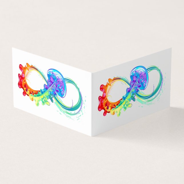 Carte De Visite Infinité avec la méduse arc-en-ciel (Extérieur)