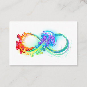 Carte De Visite Infinity avec Rainbow Jellyfish