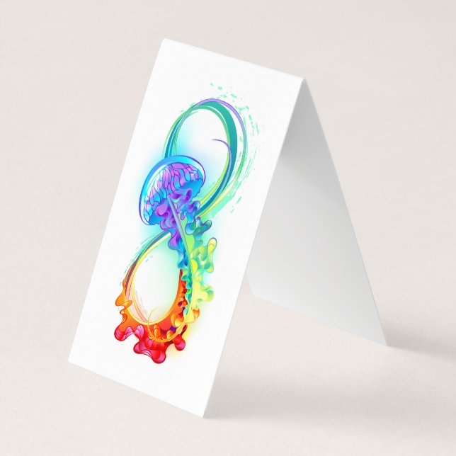 Carte De Visite Infinity avec Rainbow Jellyfish (Dos)