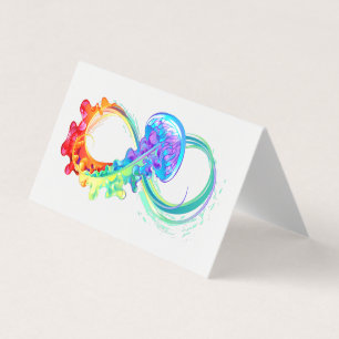 Carte De Visite Infinity avec Rainbow Jellyfish