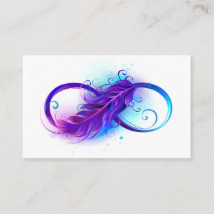 Carte De Visite Infinity with purple feather