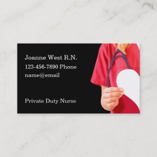 Carte De Visite Infirmière autorisée Service privé