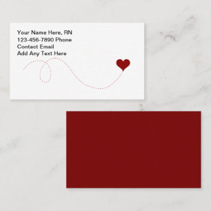 Carte De Visite Infirmière diplômée médicale mignonne simple
