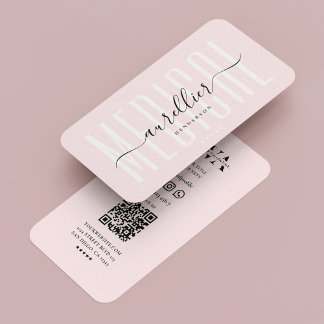 Carte De Visite Infirmière Médicale Docteur esthétique rose modern