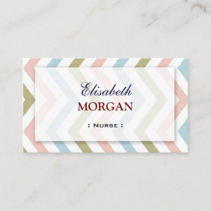 Carte De Visite Infirmière - Natural Graceful Chevron