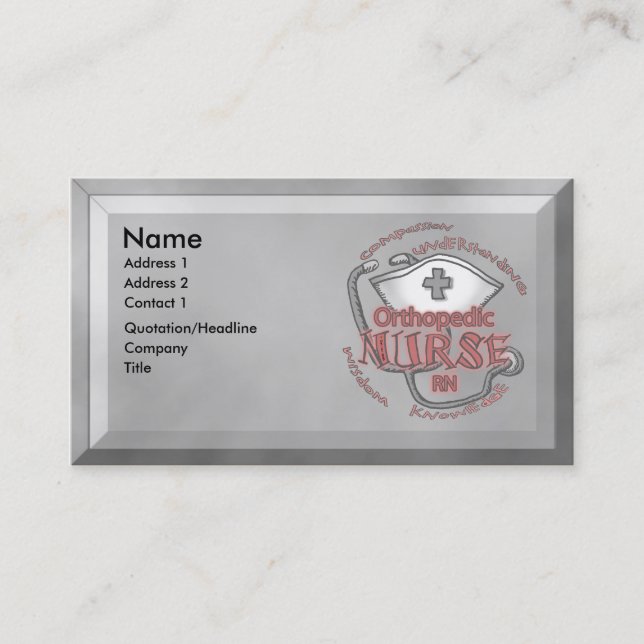 Carte De Visite Infirmière orthopédique Axiom (Devant)