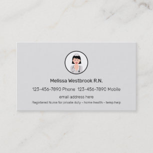 Carte De Visite Infirmière professionnelle moderne Médicale