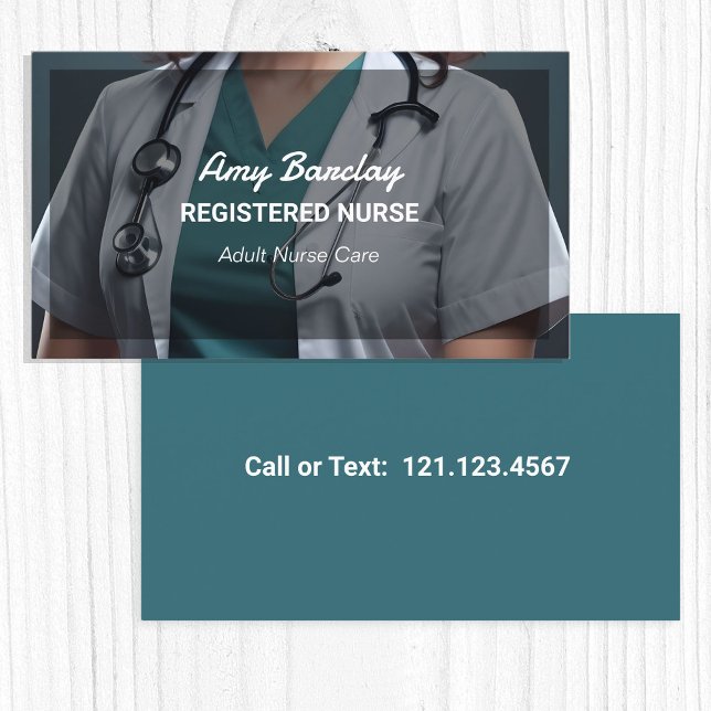 Carte De Visite Infirmière RN (Nurse RN Business Cards)