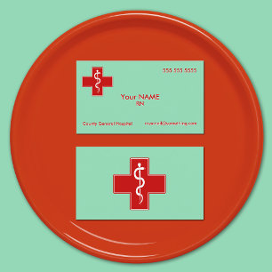 Carte De Visite Infirmière Scrubs Green