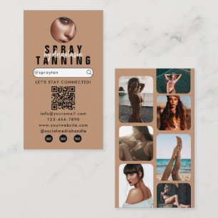 Carte De Visite Influencer Beauté Spray Tanning Salon Tan Photos