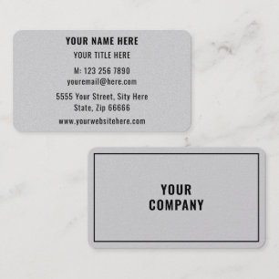 Carte De Visite Informations sur le nom du texte personnalisé Cart
