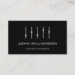 Carte De Visite Ingénierie de Sound Engineer minimal personnalisé