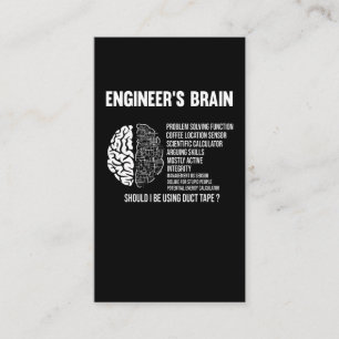 Carte De Visite Ingénierie drôle Humour Ingénieur Cerveau Plais