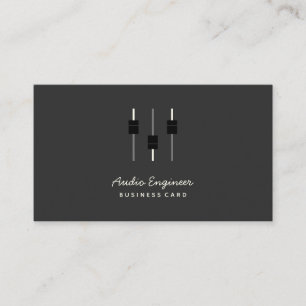 Carte De Visite Ingénieur audio-écrit avec logo et médias socia