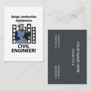 Carte De Visite Ingénieur civil Conception Construction Ingénieur