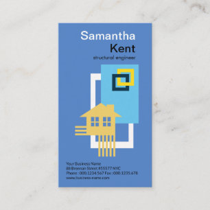 Carte De Visite Ingénieur de structure de barres de construction 