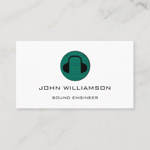 Carte De Visite Ingénieur du son personnalisé Ingénierie audio