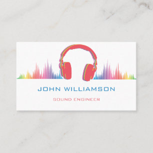Carte De Visite Ingénieur du son personnalisé Ingénierie audio