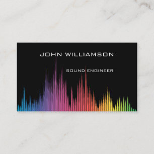 Carte De Visite Ingénieur du son personnalisé Ingénierie audio