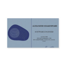 Carte de visite ingénieur élégant/moderne/bleu