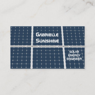 Carte De Visite Ingénieur en énergie solaire personnalisable