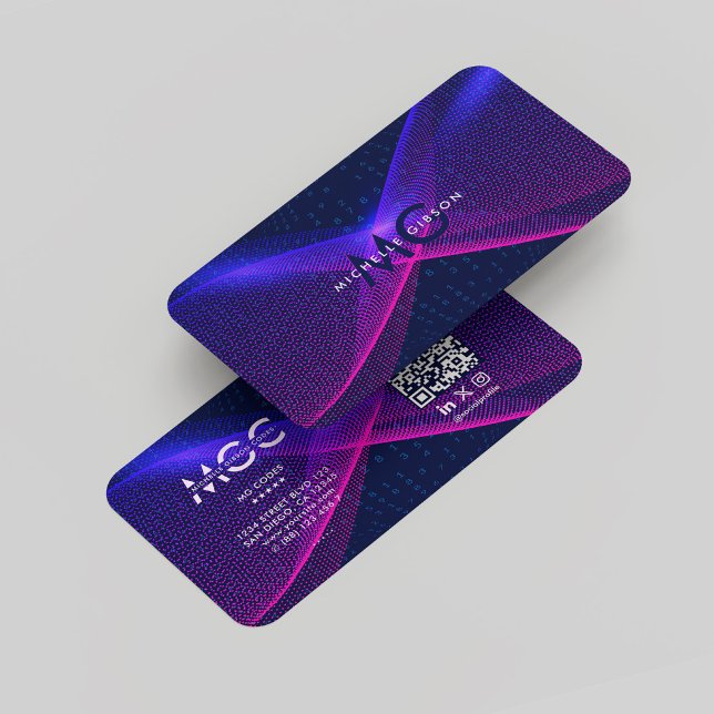 Carte De Visite Ingénieur logiciel de Data Scientist moderne viole (Modern Data Scientist Software Engineer Purple Business Card
)