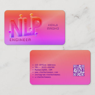 Carte De Visite 🤖 Ingénieur NLP Chatbot Développeur Conversationa