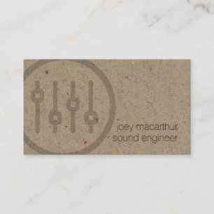Carte De Visite Ingénieur sonore Diapositives en volume gras Icône