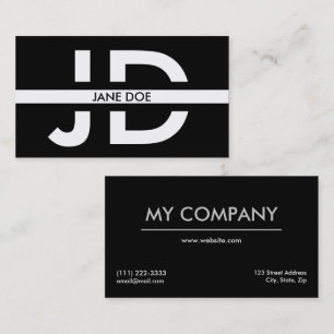 Carte De Visite Initiales Monogramme Minimales