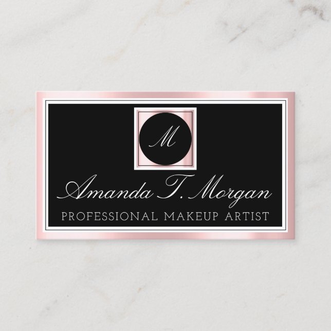 Carte De Visite Initiales Monogramme Planificateur d'événements ro (Devant)